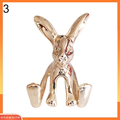 [WOD] 1pc Wanita Lucu Kelinci Hewan Alloy Telinga Stud 3D Bunny Earring Fashion Perhiasan