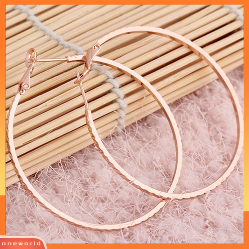 [WOD] Wanita Fashion Bulat Lingkaran Besar Hoop Besar Huggie Loop Earrings Perhiasan