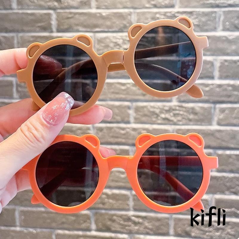 [KD] Cute Little Bear Kacamata Hitam Lipat Tahan UV Kacamata Hitam Anak Kacamata Modis