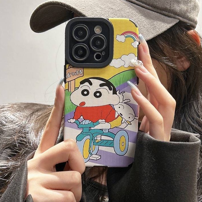 All New Cute Crayon Shin-chan Soft Case IPhone 7 Plus 8 Plus X XS XR XS Max 11 13 12 14 PRO Max 14 Plus SE Phone Case Girl Girl Women' Fashion Anime