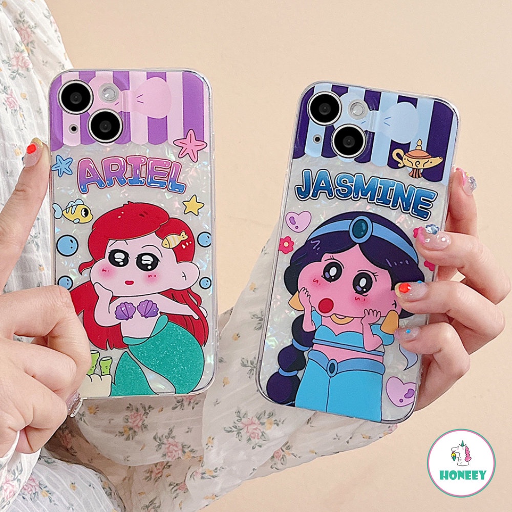 Casing Ponsel Motif Shell Fashion Untuk iPhone 14 Pro Max13 12 11 Pro Max Kartun Lucu Putri Shockproof Sarung Hp