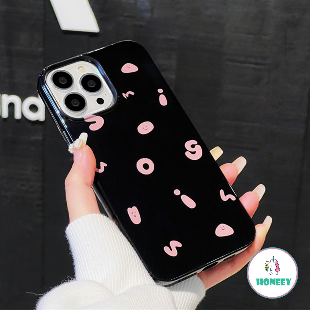 Korea INS Pink Kata Inggris Casing Ponsel Untuk Iphone14 13 12 Pro Max Case iPhone 11 Pro Max X XS XR 7 8Plus Lembut TPU Cover