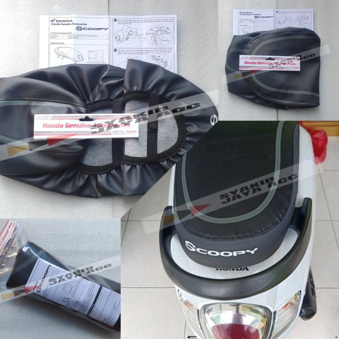 Sarung Jok / Seat Cover Honda Scoopy 2021  - coklat hitam