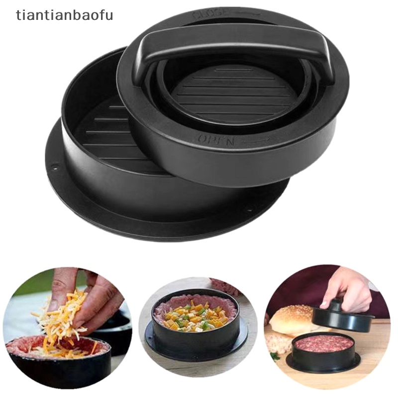 [tiantianbaofu] Burger Patty Press Stuffed Beef Meat Maker Cutlet Cetakan Panggangan Daging Hamburger Butik