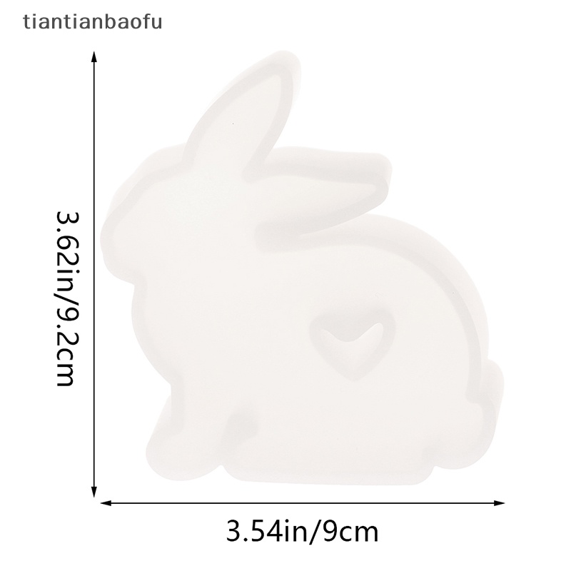 [tiantianbaofu] 1pc Cetakan Silikon Kelinci Hati Bunny Gypsum Hias Mold Butik