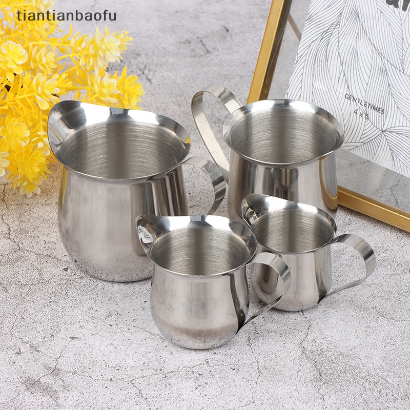 [tiantianbaofu] Stainless Steel Kopi Susu Frothing Jug Milk Pitcher Bentuk Pinggang Frother Cup Butik