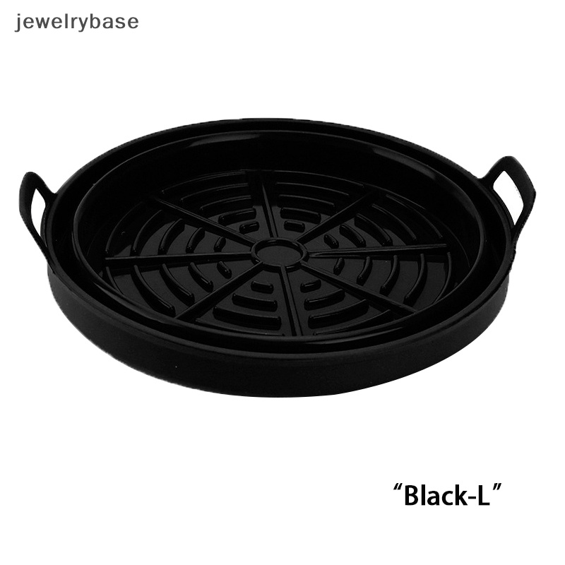 [jewelrybase] Silicone Air Fryer Pot Basket Liners Anti Lengket Lipat Aman Oven Baking Tray Butik