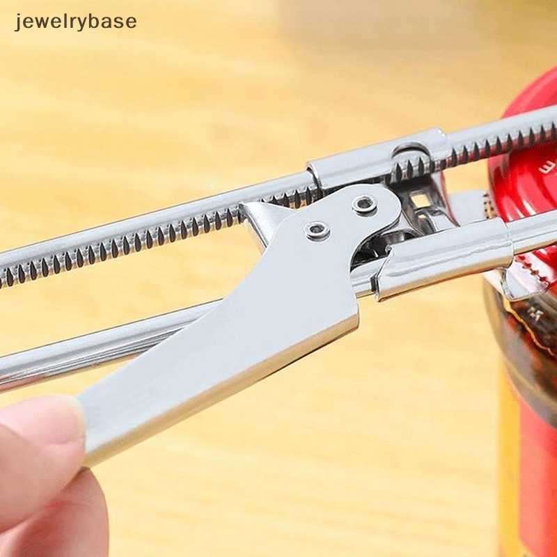 [jewelrybase] Adjustable Jar Opener Stainless Steel Manual Pembuka Tutup Kaleng Botol Untuk Tangan Lemah Pegangan Mudah Pembuka Toples Aksesoris Dapur Set Butik