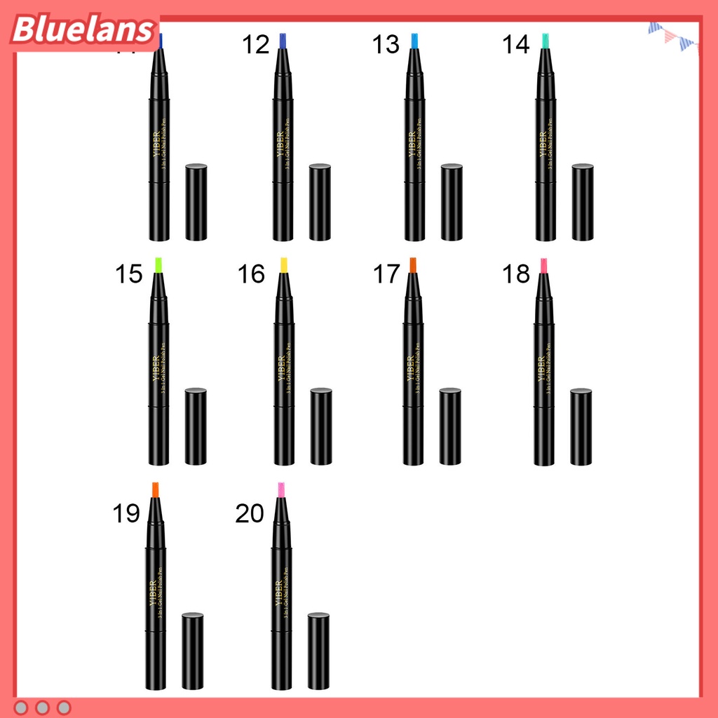 [BLM] 8ml YIBER Manicure Varnish Pen Resin Sehat Alami 3in1 Gel Nail Polish Pen Untuk Wanita