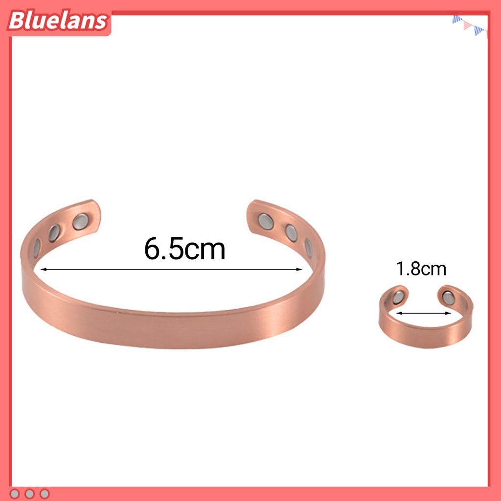 [BLS] 1set ic Terapi Gelang Pengerjaan Halus Adjustable Alloy Hitam Perawatan Kesehatan ic Cincin Hadiah Ulang Tahun