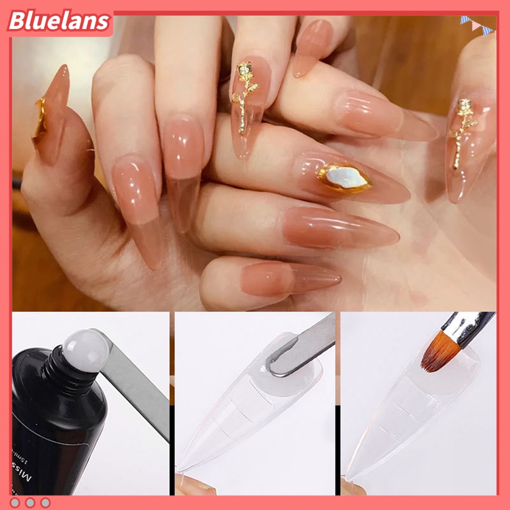 [BLM] 100pcs /Set Tips Kuku Palsu Permukaan Halus Kuku Memanjang Cakupan Penuh Kuku Panjang Tips Ekstensi Jari Palsu Untuk Kecantikan