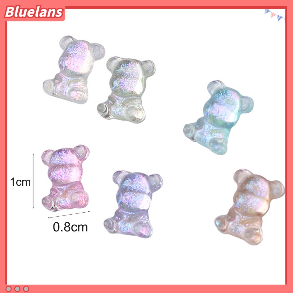 [BLM] 50pcs /Set Ornamen Kuku Efek Mengkilap Penembus Es Tembus Fashion Polish UV Gel Manicure Aksesoris Untuk Perempuan