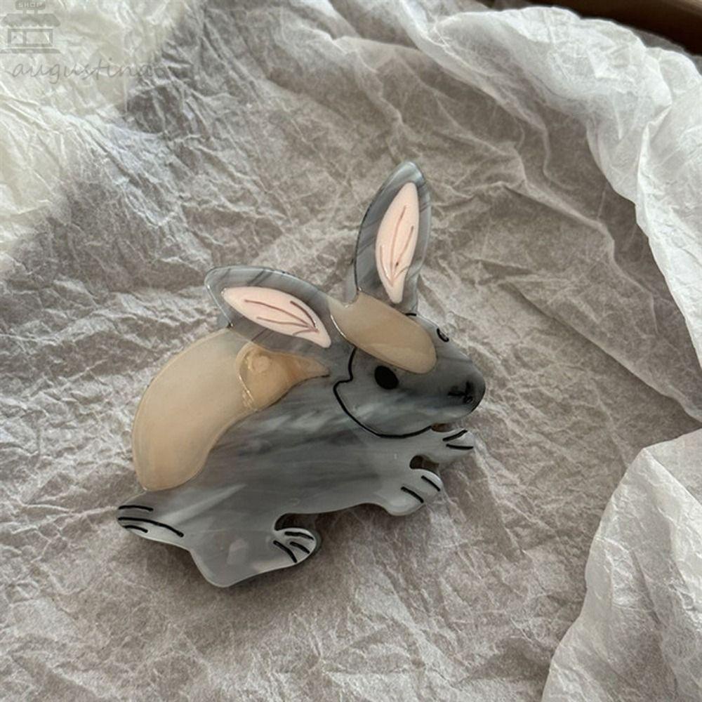 Agustina Asetat Rambut Cakar Pesta Elegan Ins Hiu Klip Baru Ponytail Holder Jepit Rambut Kecil Kelinci Fashion Hiasan Kepala Korea Hiu Klip