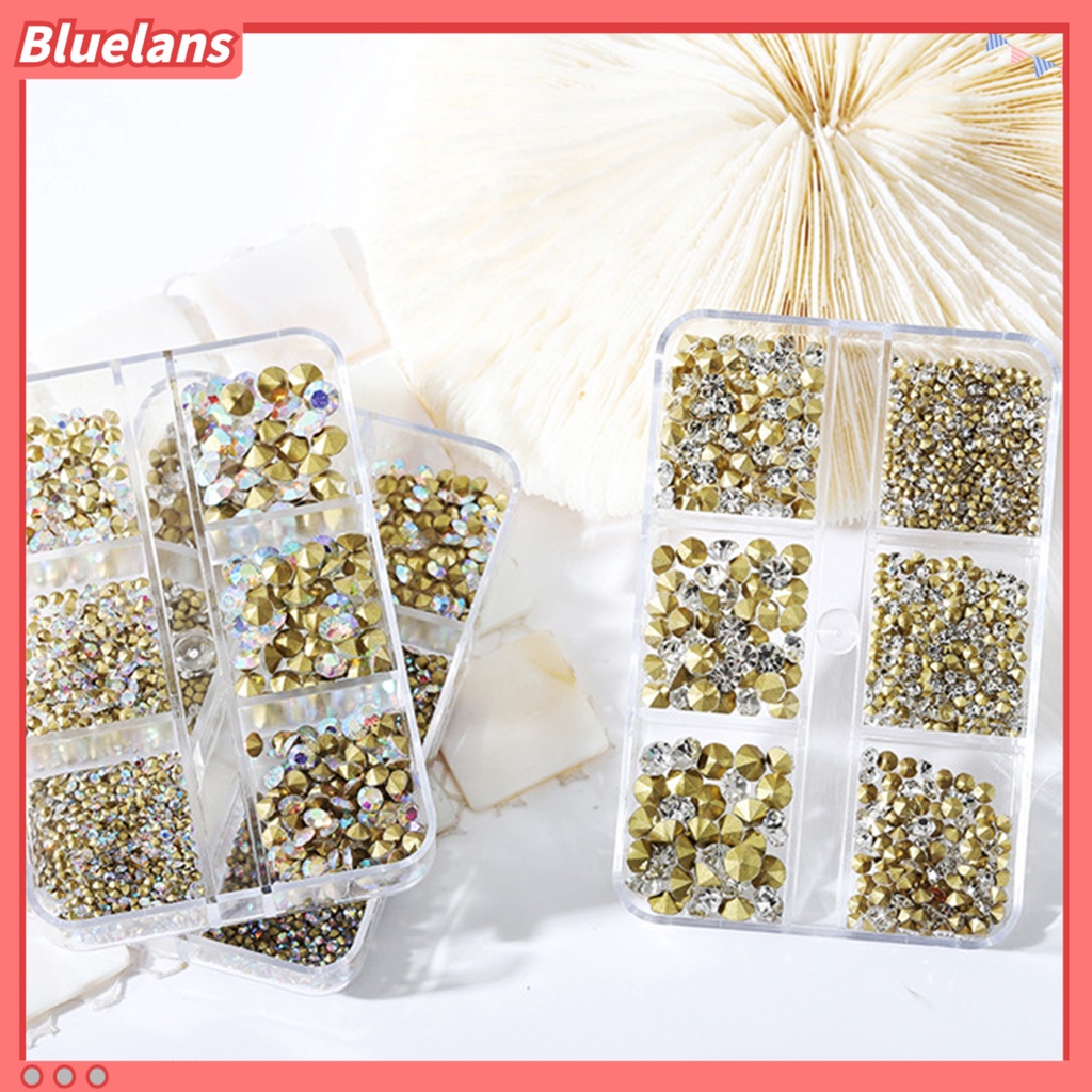 [BLM] 1kotak Kuku Berlian Imitasi 6kisi Tahan Air Dilepas Tahan Jatuh Anti-Oksidan Mudah Menempel Kuku Berlian Imitasi Pesona Nail Supply