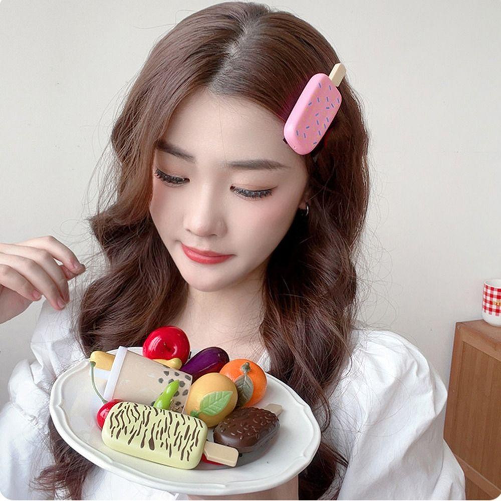 Needway Jepit Rambut Ice Cream Lucu Indah Untuk Perempuan Hiasan Kepala Klip Samping Untuk Wanita Jepit Gaya Korea