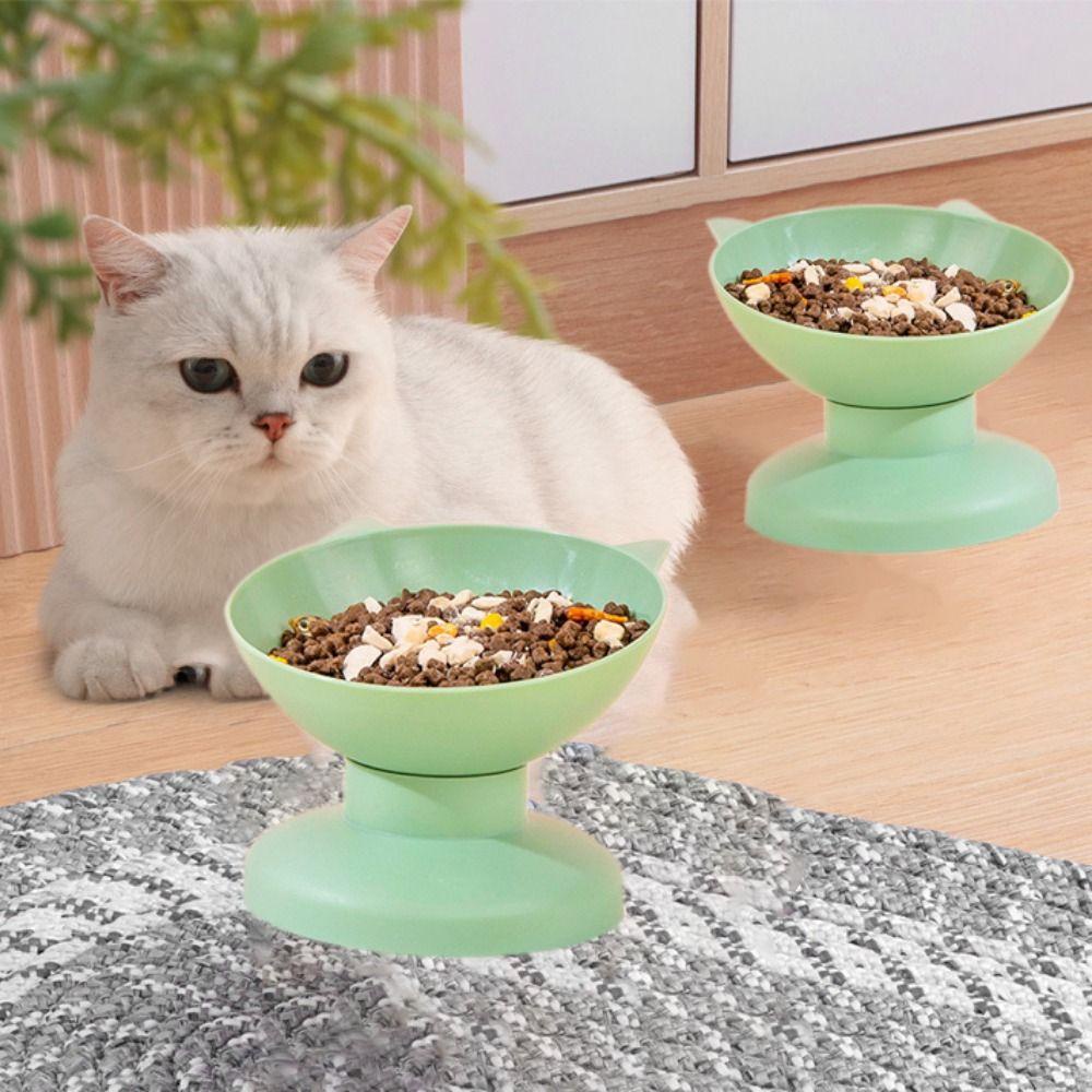 Jeromy Mangkok Makan Anjing 1PC Perlengkapan Hewan Peliharaan Praktis Dapat Dilepas Melindungi Tulang Belakang Anti Rebah Mangkuk Air Kucing