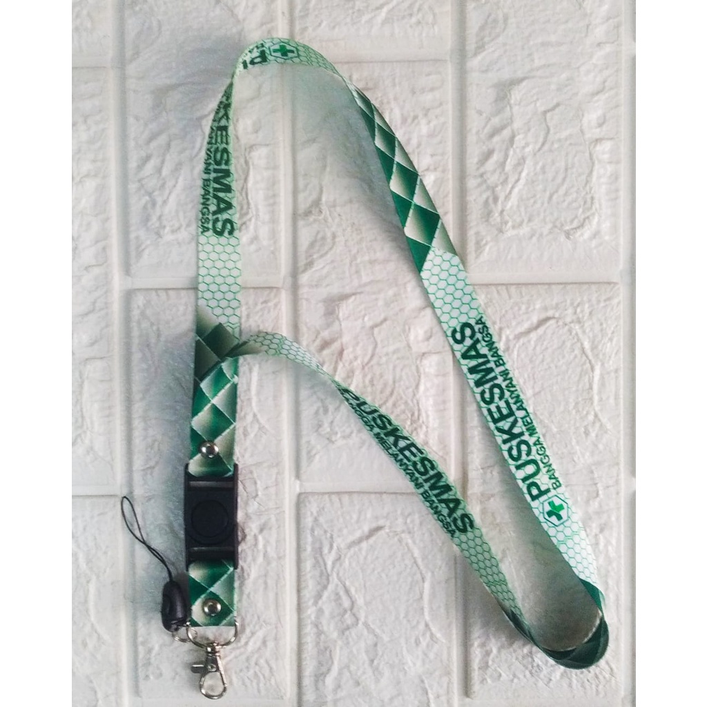 

PUSKESMAS Lanyard / Tali Gantungan ID Card - Holder Kulit, Free Strap ID, HP/Flashdisk