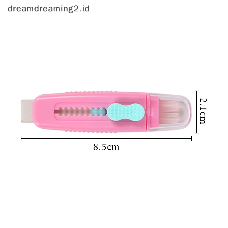 (drea) Penghapus Pensil Tarik Dorong Dengan Sikat Lembut Gambar Anak Wrig Lap Alat Tulis //