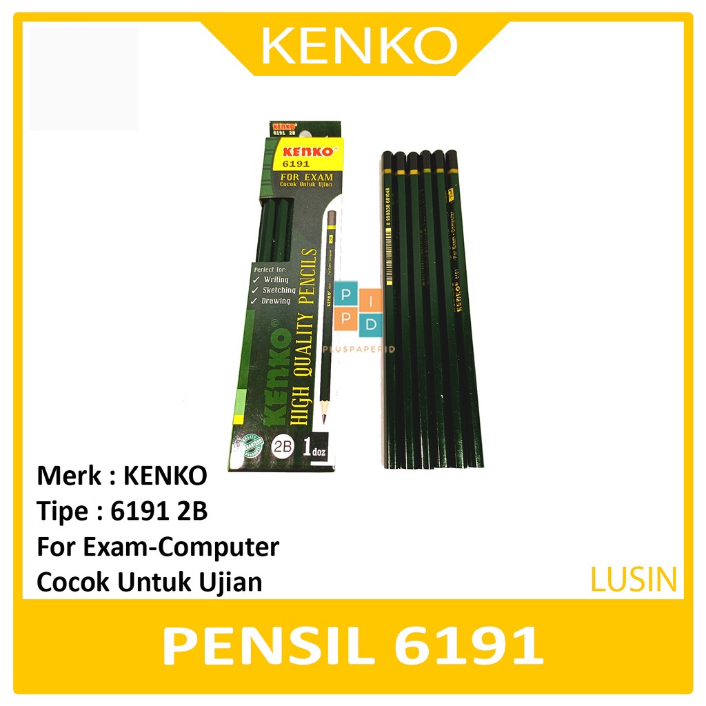

KENKO - Pensil Tulis 6191 - 2B Pensil Ujian - Lusin
