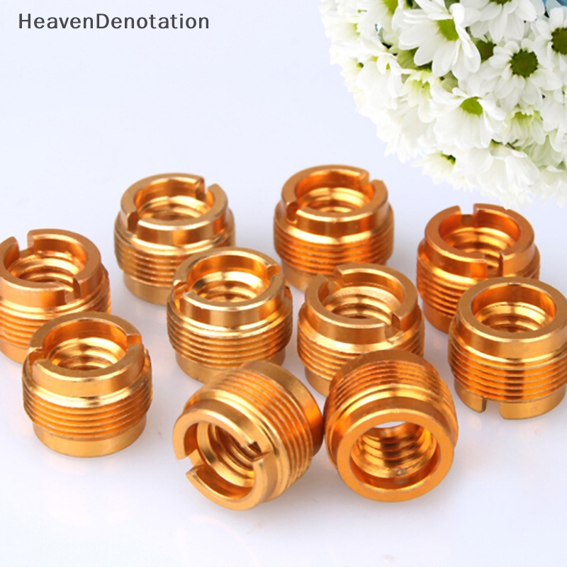 [HeavenDenotation] 5pcs/set Mikrofon Mic Sekrup Klip Drat Adaptor3 /8&quot; Ke5/8&quot; Konektor Golden HDV
