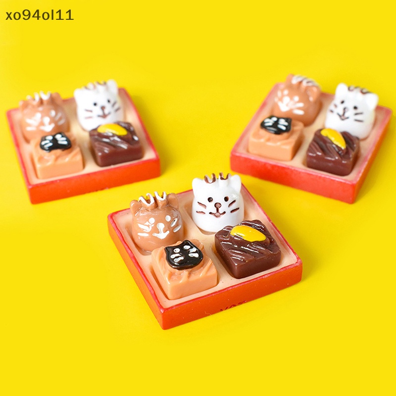 Xo 1set Model Pemandangan Rumah Boneka Dapur Dollhouse Bento Coklat Miniatur Snack OL