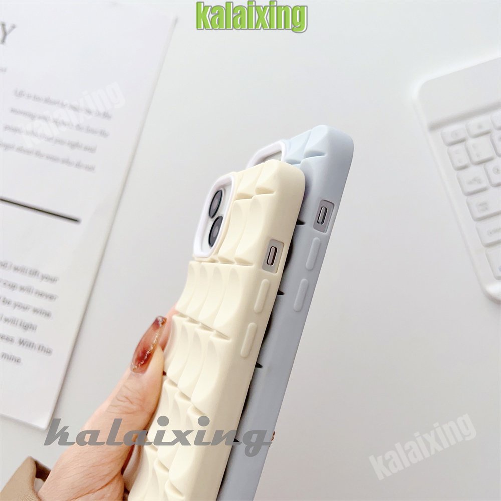 IPHONE Casing Ponsel Bahan Silikon Simple Untuk Iphone14 /13 /12 /11 Pro Max11 Casing Soft Cekung-convex Di Penutup Belakang