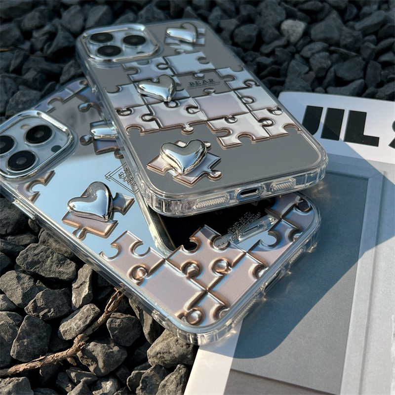 Cocok Untuk Iphone14 Pro Max iPhone Phone Case Permukaan Cermin Kamera Perlindungan Shockproof Kuat Kompatibel Dengan Iphone13 13pro 13prm iPhone 11 7Plus 8Plus Xr XS 12 Pro Max Phone Case