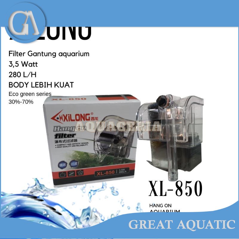 Filter Gantung Aquarium XILONG XL 850 Hang On Mini filter Aquarium Tank
