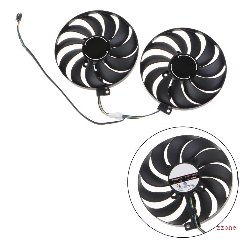 Zzz Dual 95mm GPU Fans 4Pin Konektor DC12V 05a Untuk STRIX RX5500XT RX5600 Kartu Grafis Kipas Pendingin FDC10U12S9-C