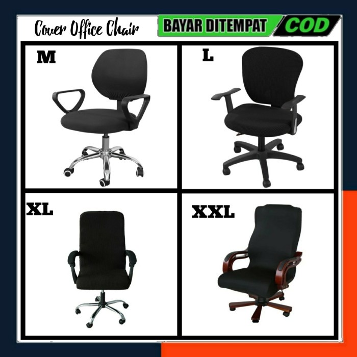New Decor Style COVER CHAIR OFFICE SARUNG KURSI BANGKU KANTOR PUTAR BULAT KOTAK - PINK, M