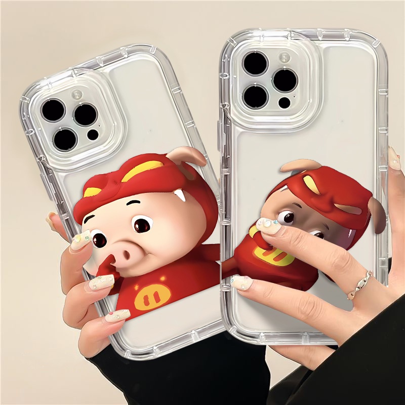 IPHONE Soft Case Silikon Babi Lucu Kompatibel Untuk Iphone14 13 11 12 Pro XS Max X Xr7 +8 Plus Casing Ponsel Pasangan TPU Shockproof Cover