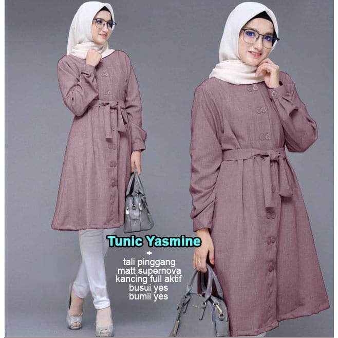 PIK - Tunik Yasmine XL/ Tunik Muslim Wanita/ Fashion Muslim