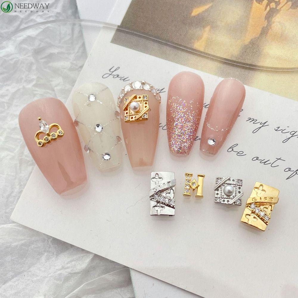 Needway Dekorasi Nail Art Persegi Panjang DIY Gaya Jepang Berlian Imitasi Zircon Manicure Ornaments