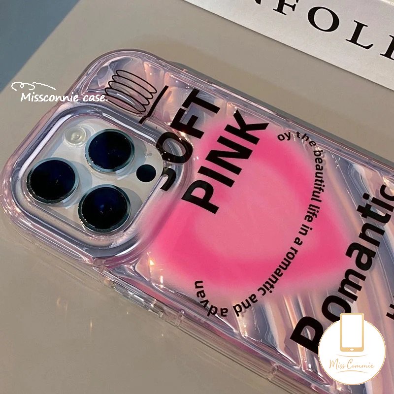 Kertas Kartu Laser Ungu Cinta Hati Case Kompatibel Untuk IPhone XR 11 13 14 12 Pro MAX 6 6S 78 Plus X XS MAX SE 2020lembut Tpu 3D Stereo Motif Bergelombang Shockproof Back Cover