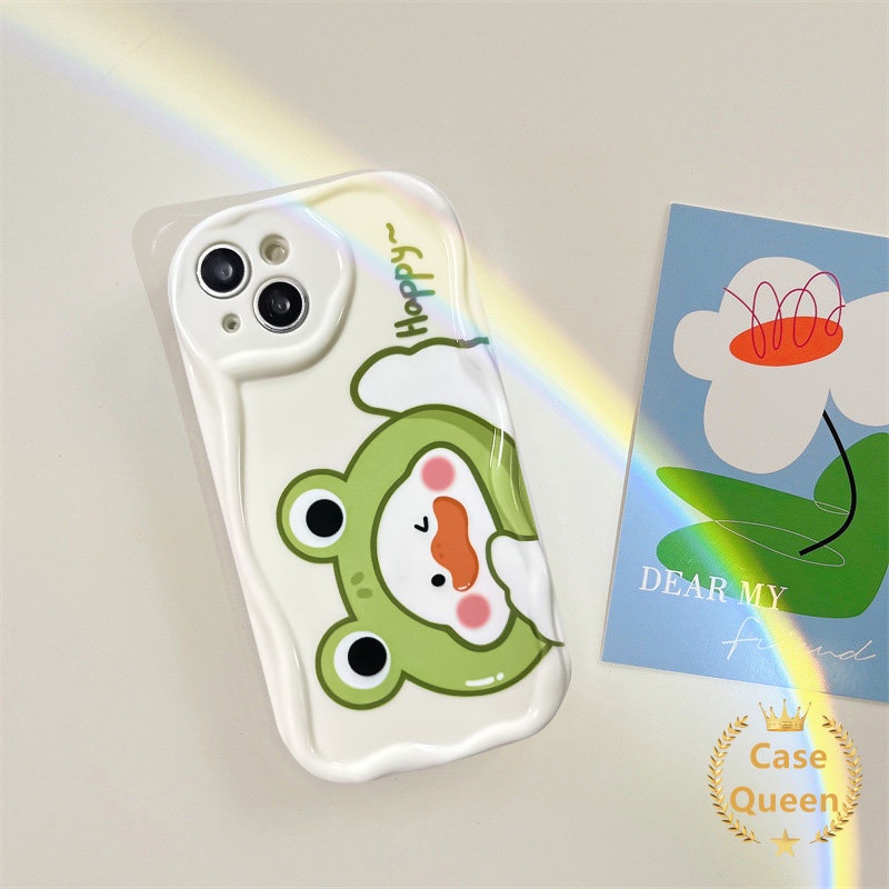 Casing 3D Wavy Curved Edge Glossy Untuk Redmi 10a1 9A 9C NFC 9C A2 10A Redmi Note8 11s 11 9 Pasangan Lucu Badut Teh Susu Bebek Kartun 3D Wavy Curved Edge Animal Flower Penutup Lucu