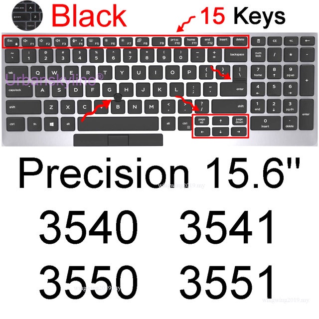 Untuk Dell Presisi 15.6 Inch 3540 3541 3550 3551 3530 I7 15.6 Silikon Laptop Keyboard Cover Pelindung Kulit Untuk Dell Lintang 5500 5501 5540 Presisi3540 3540 3541