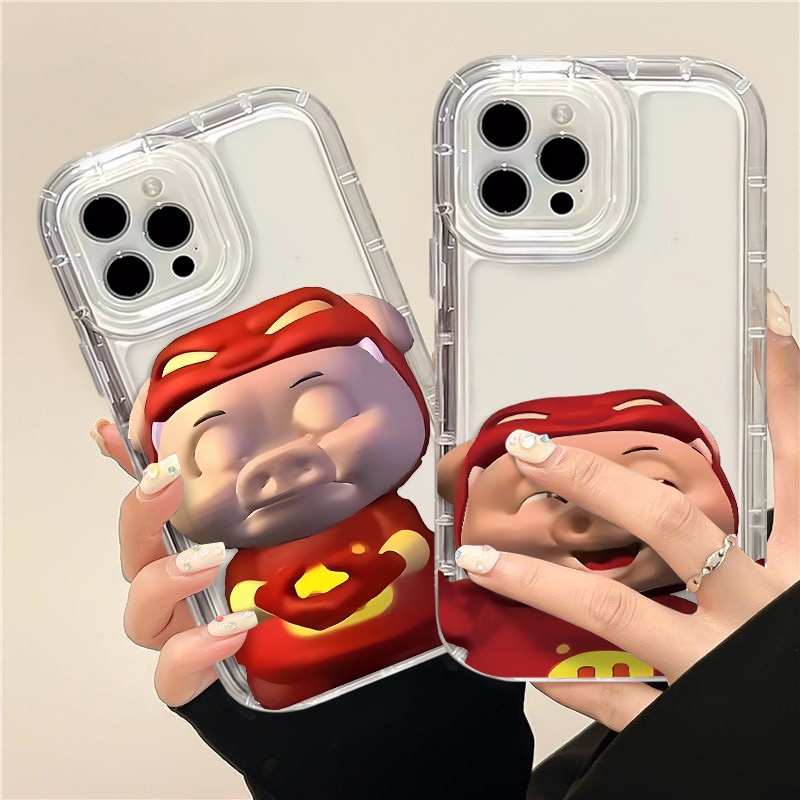 IPHONE Cute Couple Pigs Silikon Soft Case Kompatibel Untuk Iphone14 13 11 12 Pro XS Max X XR 7 +8 Plus Casing Ponsel TPU Shockproof Cover