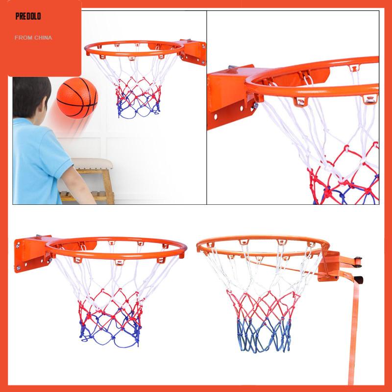 [Predolo] Set Ring Basket Dan Jaring Yang Dipasang Di Dinding Rangka Baja Gantungan Ring Basket