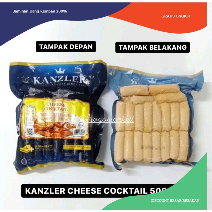 

Sosis Kanzler Cheese Cocktail 500gr