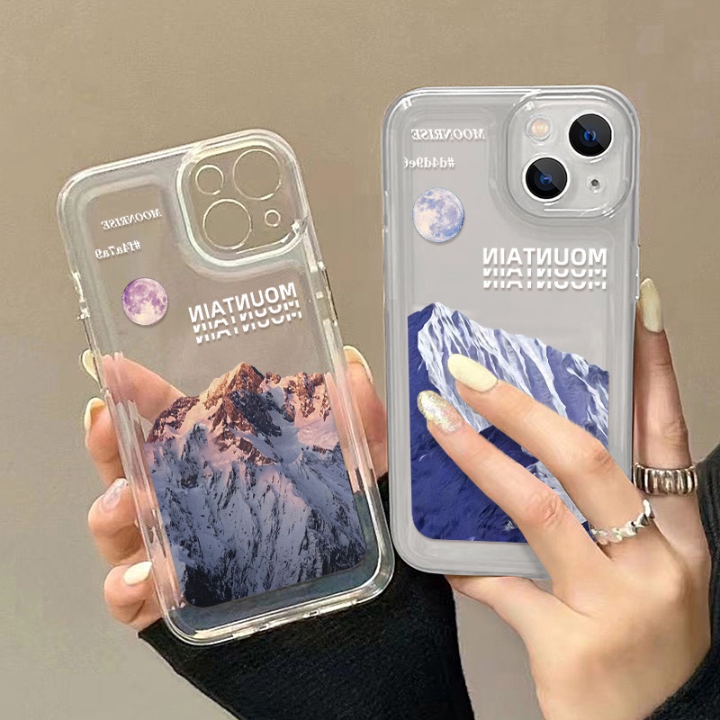Casing Gunung Salju Untuk Samsung A11 EU A12 A13 A14 A10 A10S A20 A21 A22 A23 A20S A30 A02 A03 A50 A51 A52 A53 A54 A31 A32 A33 A34 A04 A73 A72 A71 S10 Akrilik Space TPU Penutup Belakang