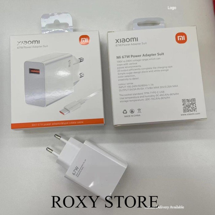CHARGER XIAOMI 67W TURBO ORIGINAL SUPER FAST CHARGING &amp; TIPE C