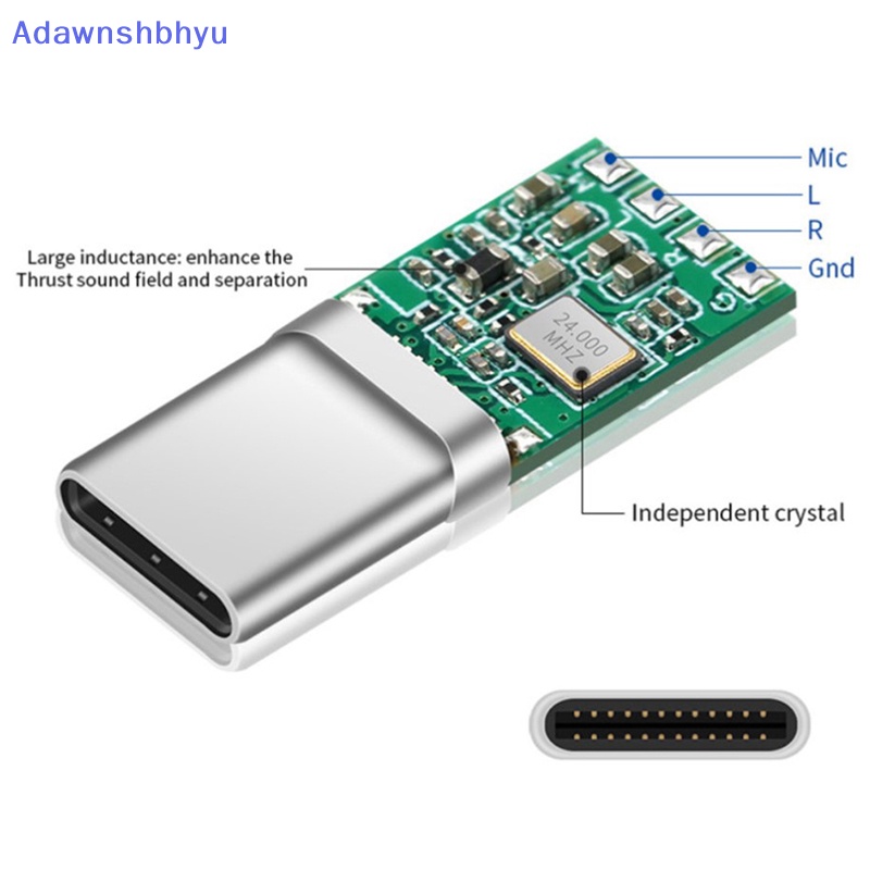 Adhyu ALC5686 Chip Type-C Colokan Headphone Audio Digital DAC Decoding Connector Adapter ID