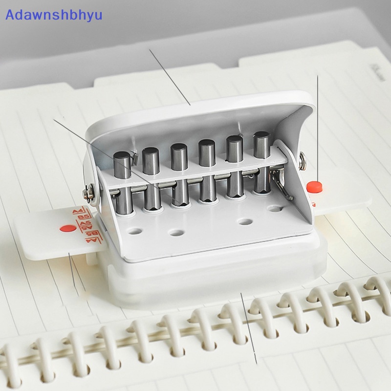 Adhyu 6-Hole Punch Notebook Bulat Lubang Standar Mesin Punch Papers Puncher Untuk A4 A5 ID