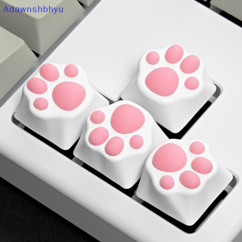 Adhyu Kepribadian Disesuaikan ABS Silikon Kitty Paw Artisan Cat Paws Keyboard keyCaps ID