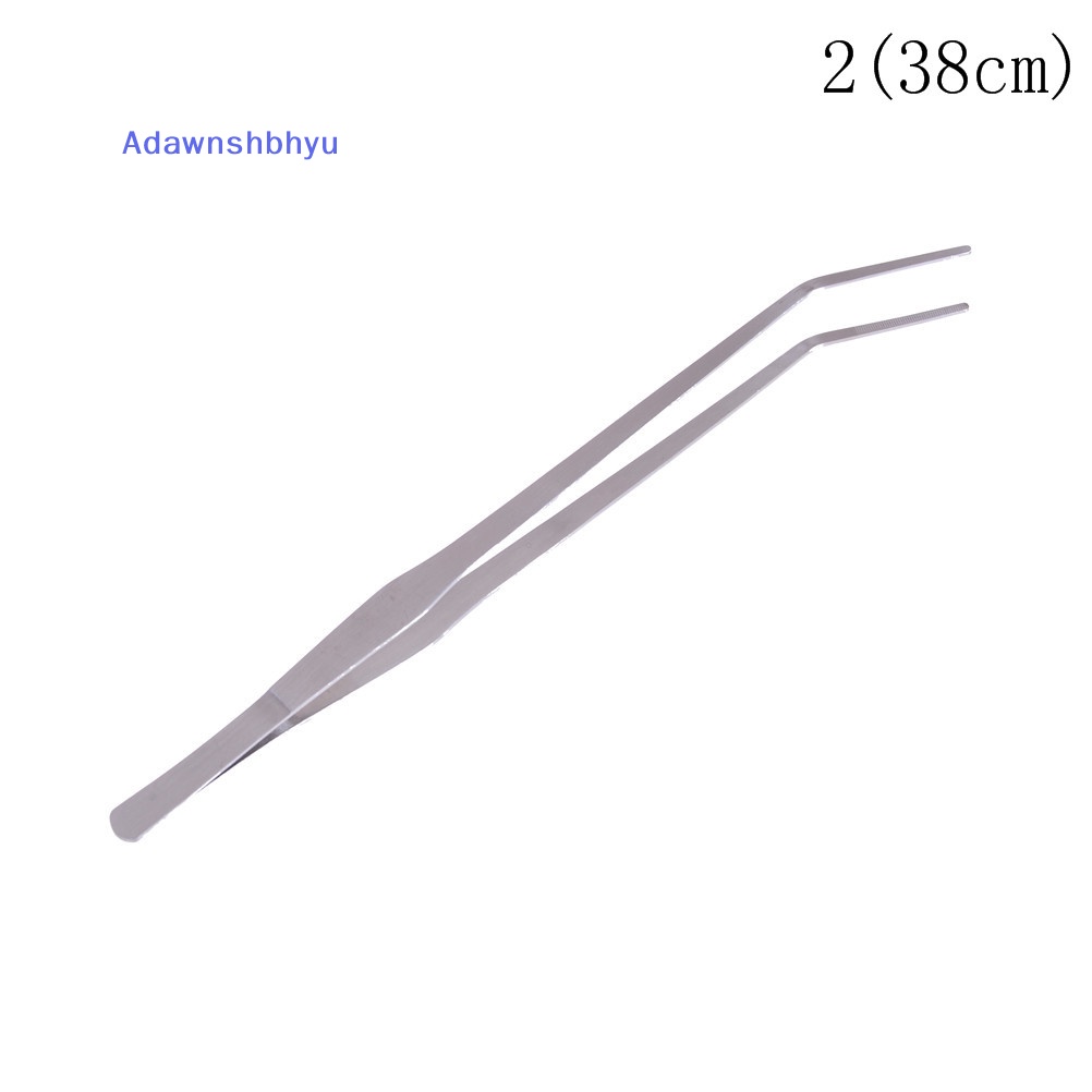 Adhyu 38 /48cm Aquarium Kurva Hidup Tanaman Penjepit Panjang Pinset Stainless Steel ID
