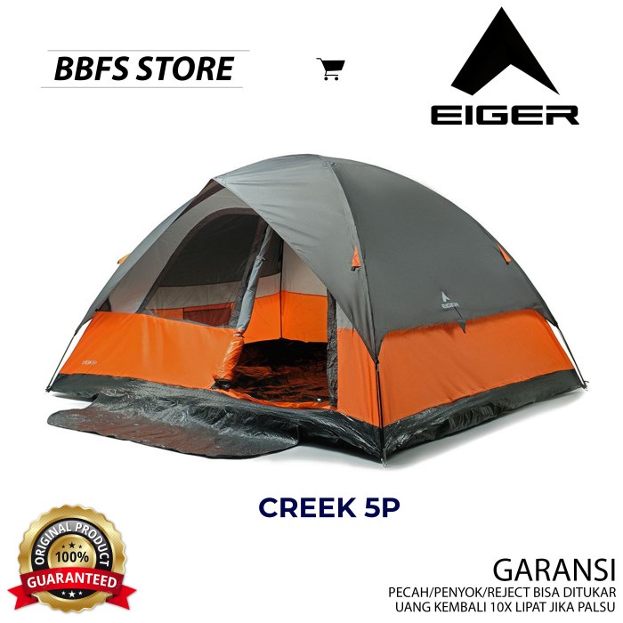 EIGER ORIGINAL CREEK 5P TENT TENDA KEMPING OUTDOOR ADVENTURE