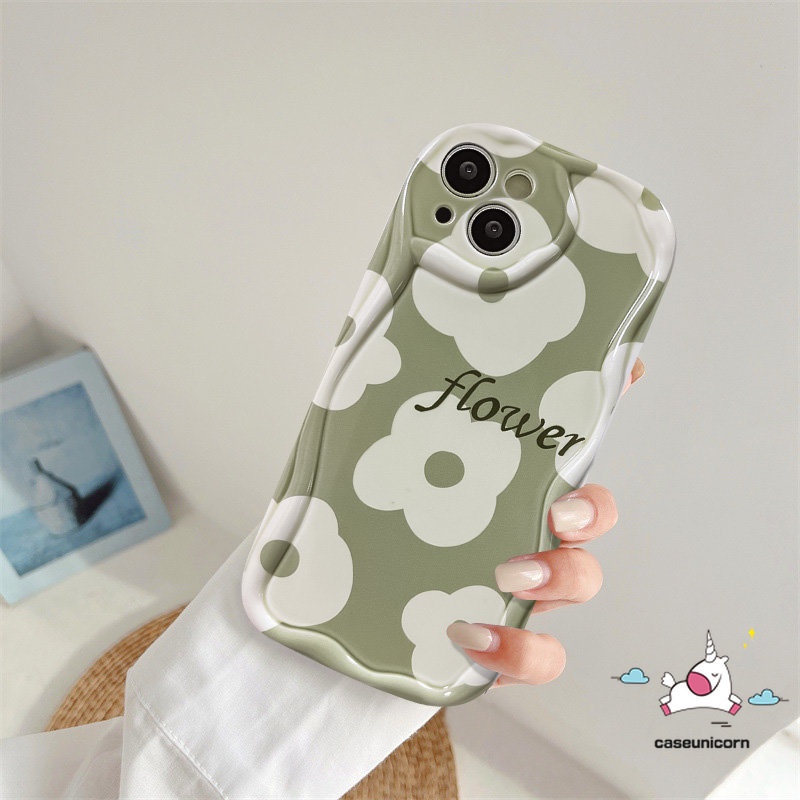Casing Bunga Cat Air Seni Retro Untuk Realme C35 C53 C55 C11 5i 9i 5s 6i 5 7i C31 C25 C30 C33 C15 C21Y C25s C25Y C17 C20 C21 C3 C12 C2 C1 Shockproof Soft 3D Wavy Curved Edge Case