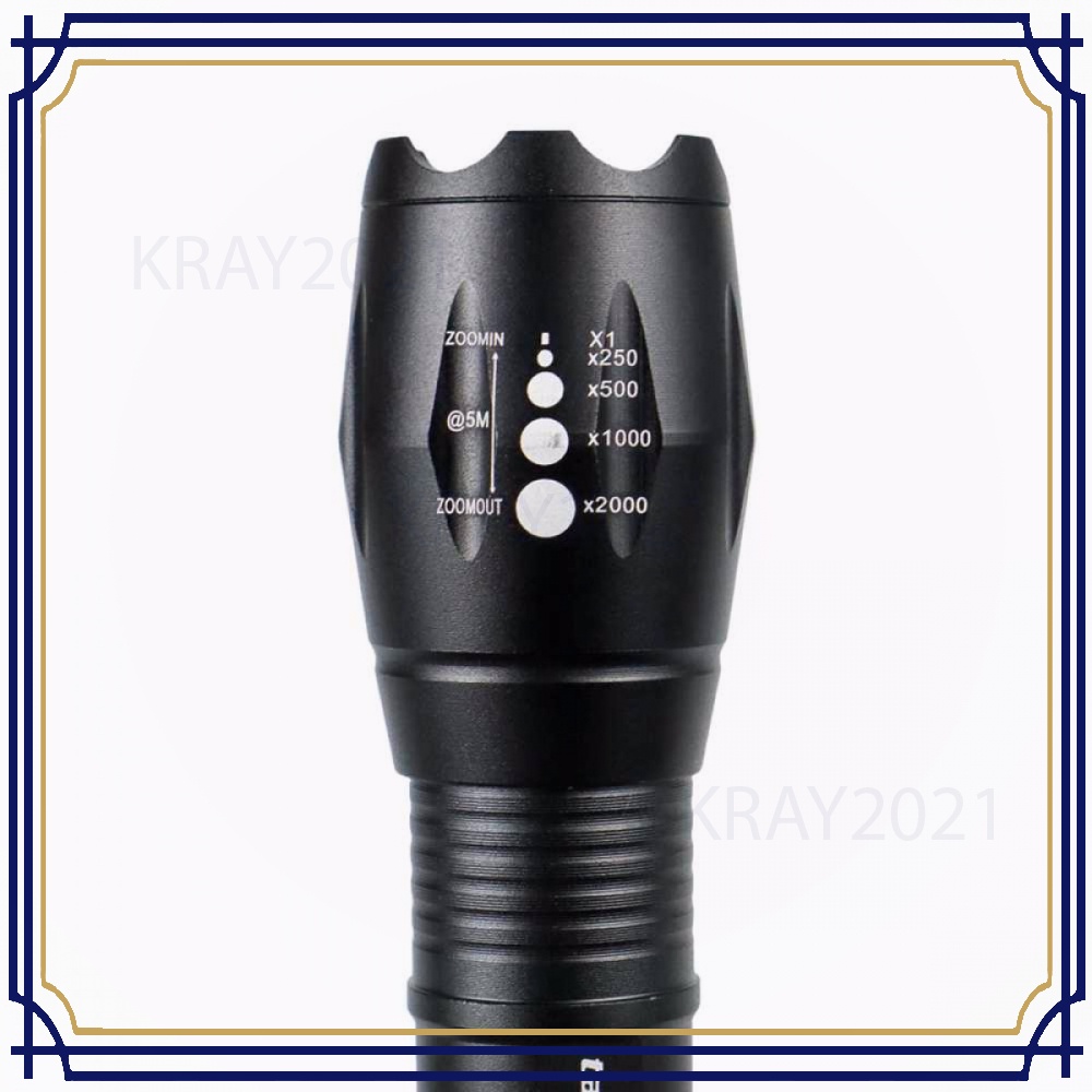 TaffLED Senter LED USB Rechargable XML-T6 10000 Lumens - E18u