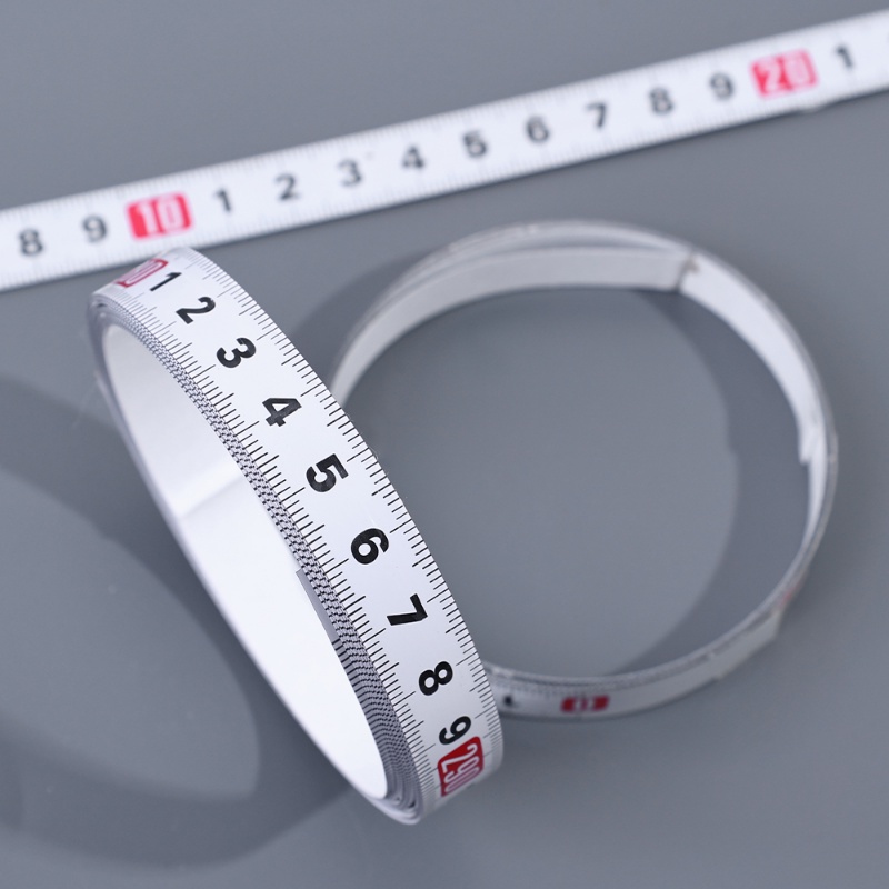 Self-adhesive Penggaris Meja Kerja Carbon Steel/Perekat Skala Metrik Tahan Lama Karat Measuring Tape