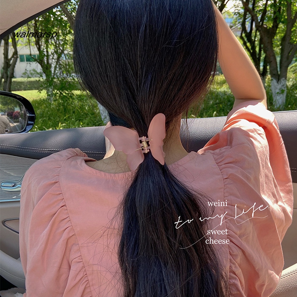 Ws Fashion Hair Claw Elegan Gigi Silang Desain Bentuk Kupu-Kupu Klip Rambut Aksesoris Rambut